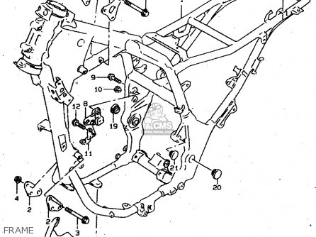 FRAME - XF650U 1998 (W) (E22)