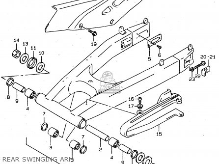 REAR SWINGING ARM - XF650U 1998 (W) (E22)