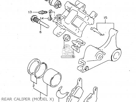 REAR CALIPER (MODEL X) - XF650U 1998 (W) (E22)