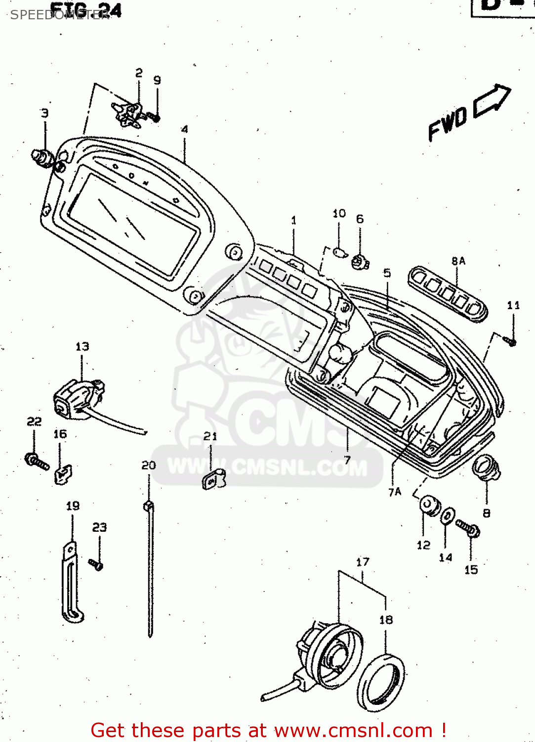 SPEEDOMETER XF650U 1999 (X) (E22)