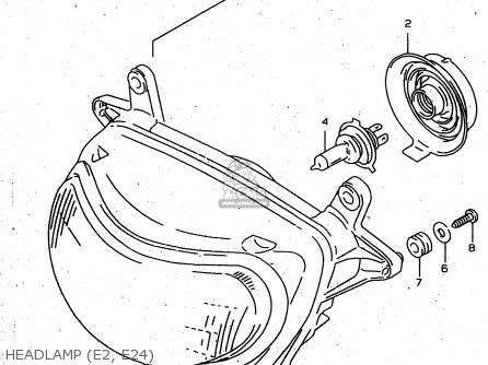 HEADLAMP (E2, E24) - XF650U 1999 (X) (E22)