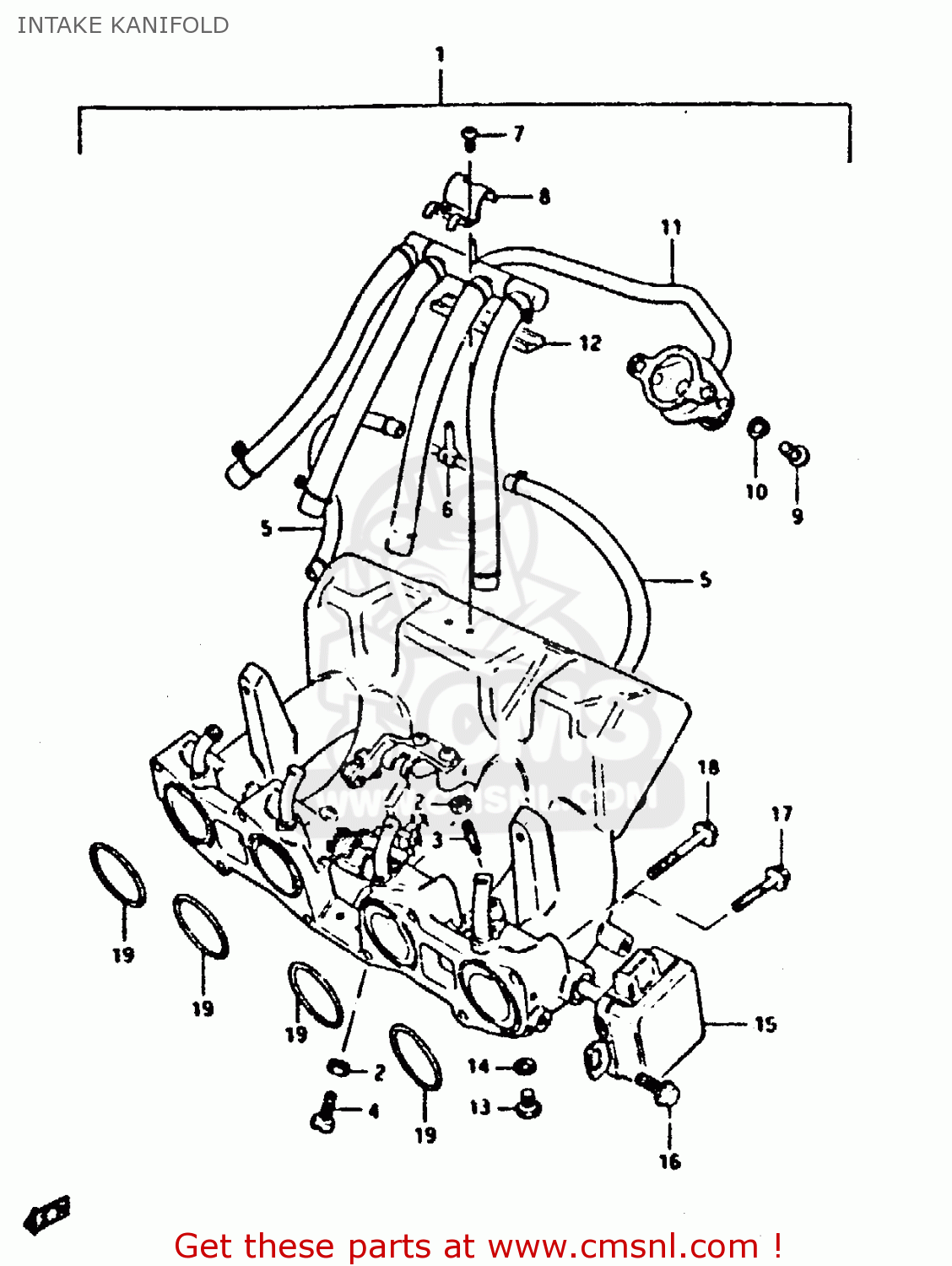 INTAKE KANIFOLD XN85 1983 (D) (1 2 4 6 15 16 17 18 21 22 24 25 26 27 30 34 39 48