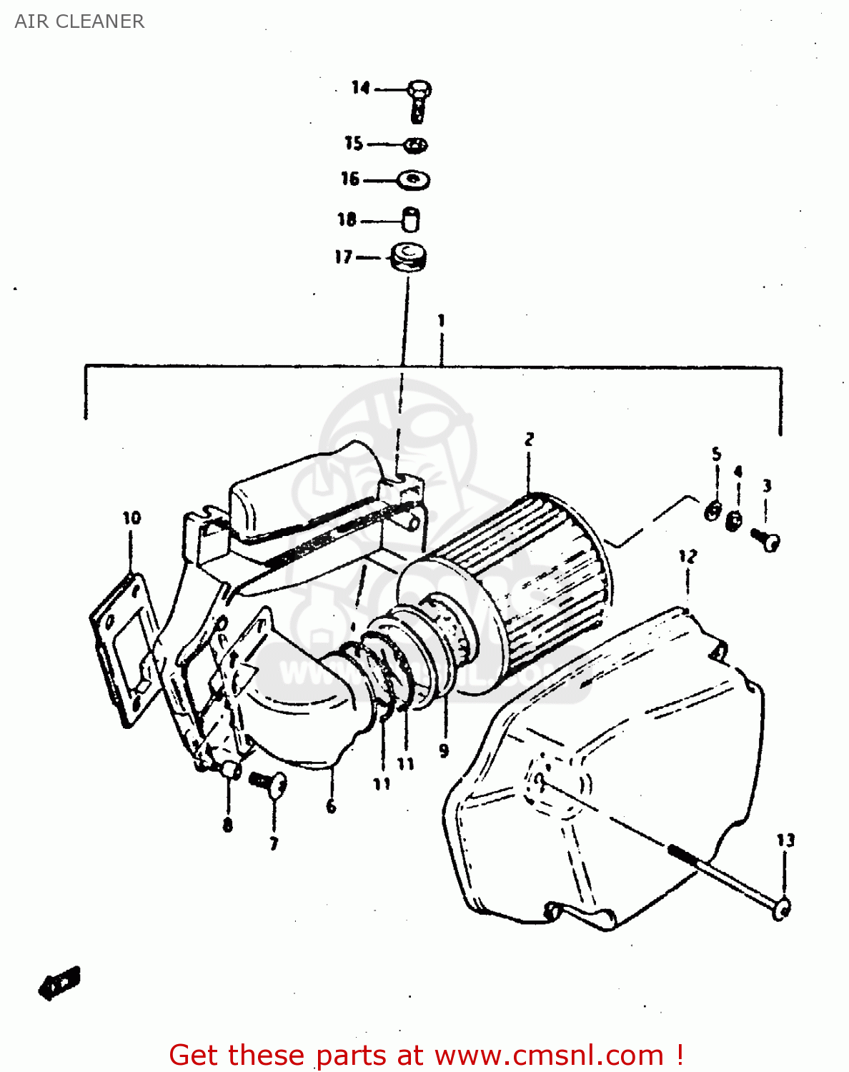 AIR CLEANER XN85 1983 (D) (1 2 4 6 15 16 17 18 21 22 24 25 26 27 30 34 39 48