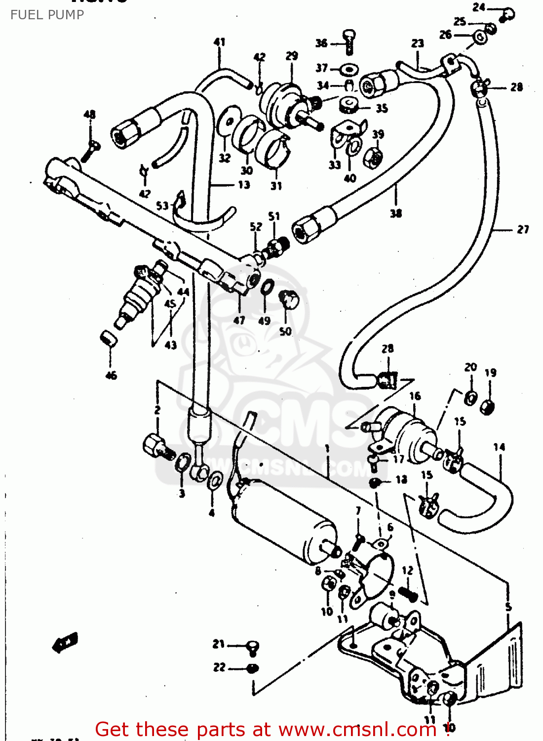 FUEL PUMP XN85 1983 (D) (1 2 4 6 15 16 17 18 21 22 24 25 26 27 30 34 39 48