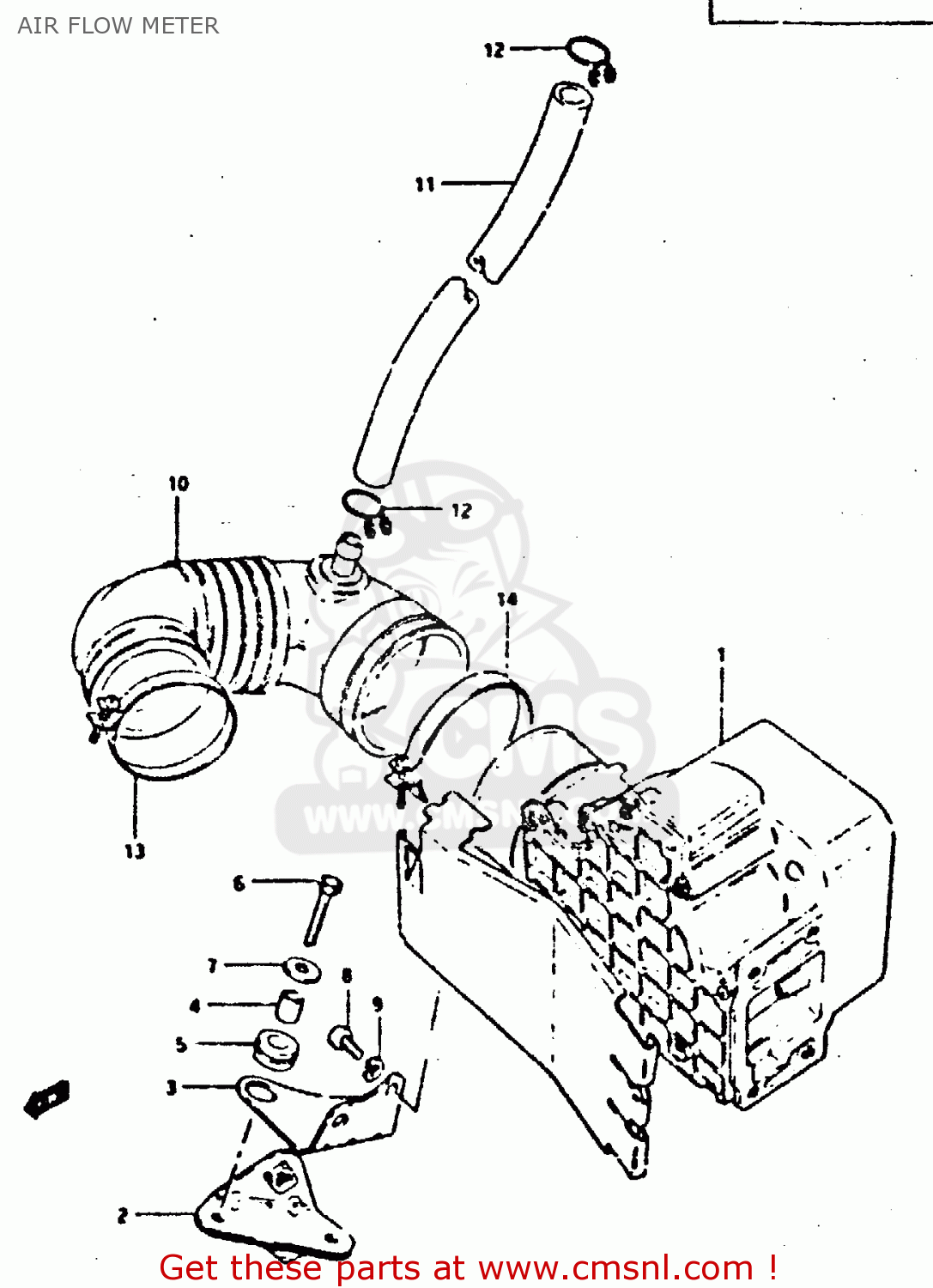 AIR FLOW METER XN85 1983 (D) (1 2 4 6 15 16 17 18 21 22 24 25 26 27 30 34 39 48