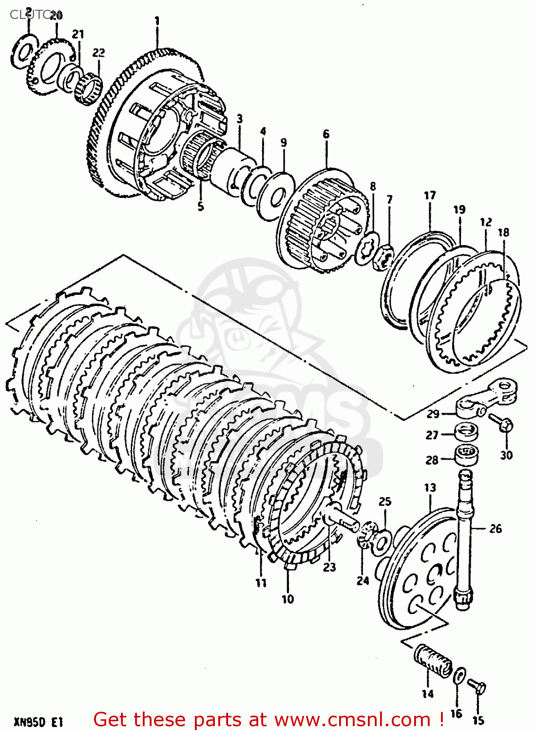 CLUTCH XN85 1983 (D) (1 2 4 6 15 16 17 18 21 22 24 25 26 27 30 34 39 48