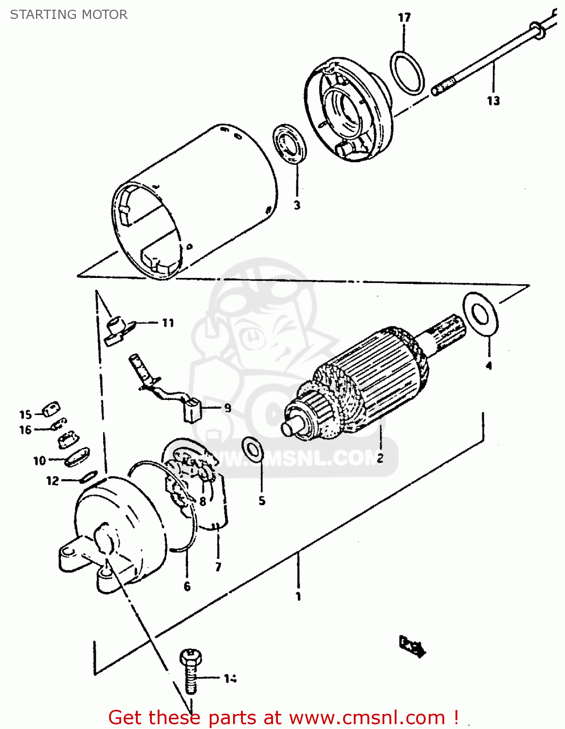 STARTING MOTOR XN85 1983 (D) (1 2 4 6 15 16 17 18 21 22 24 25 26 27 30 34 39 48