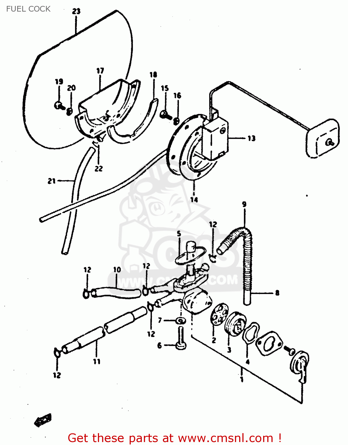 FUEL COCK XN85 1983 (D) (1 2 4 6 15 16 17 18 21 22 24 25 26 27 30 34 39 48