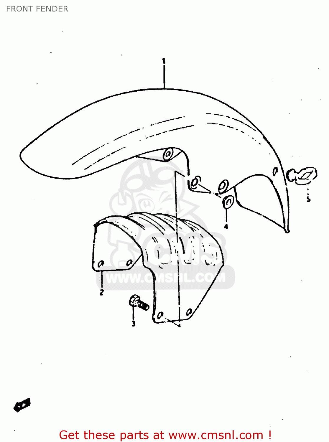 FRONT FENDER XN85 1983 (D) (1 2 4 6 15 16 17 18 21 22 24 25 26 27 30 34 39 48