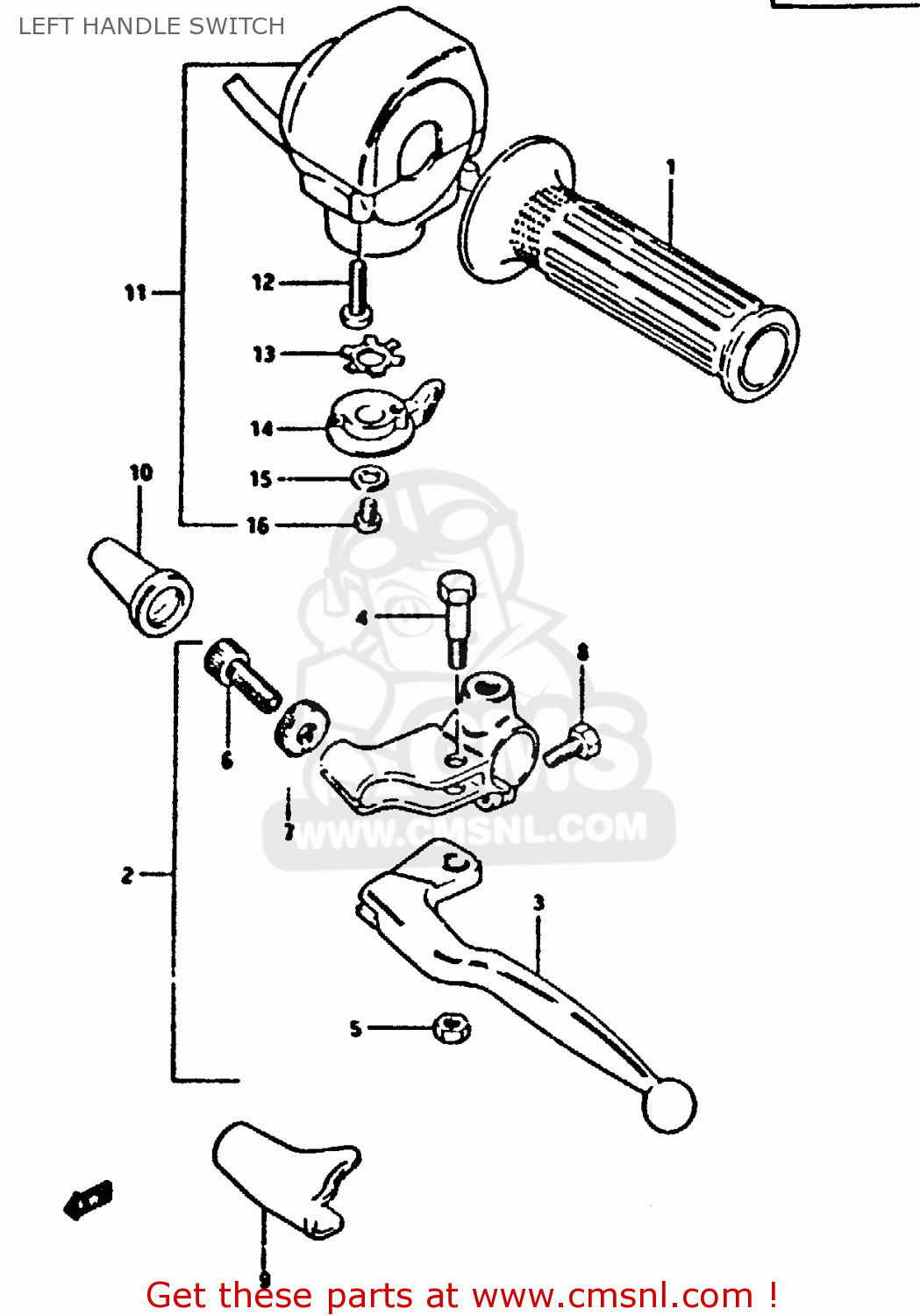 LEFT HANDLE SWITCH XN85 1983 (D) (1 2 4 6 15 16 17 18 21 22 24 25 26 27 30 34 39 48