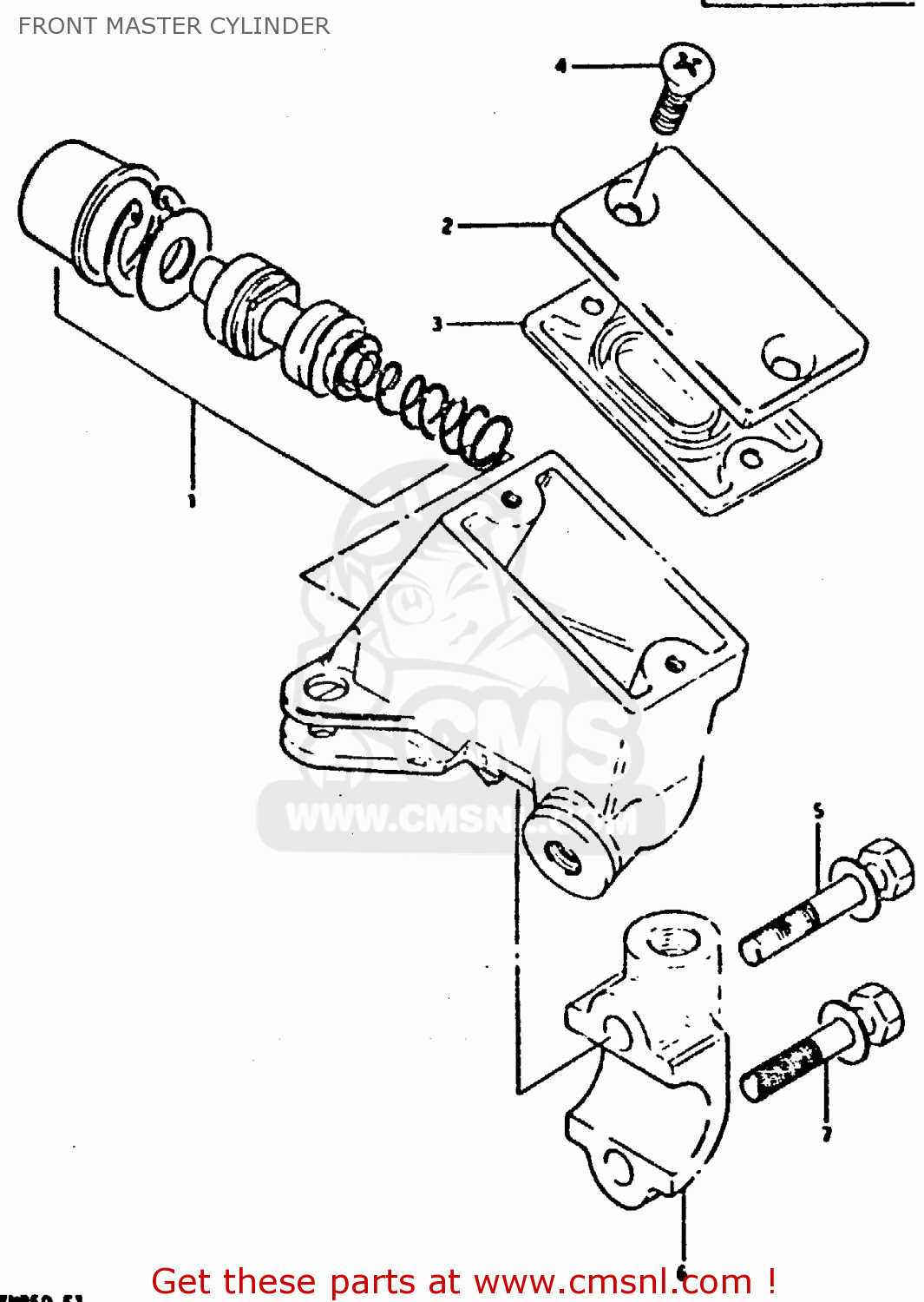 FRONT MASTER CYLINDER XN85 1983 (D) (1 2 4 6 15 16 17 18 21 22 24 25 26 27 30 34 39 48