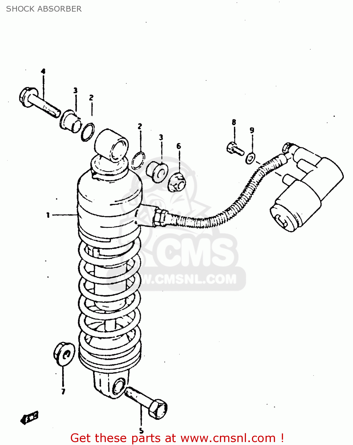 SHOCK ABSORBER XN85 1983 (D) (1 2 4 6 15 16 17 18 21 22 24 25 26 27 30 34 39 48