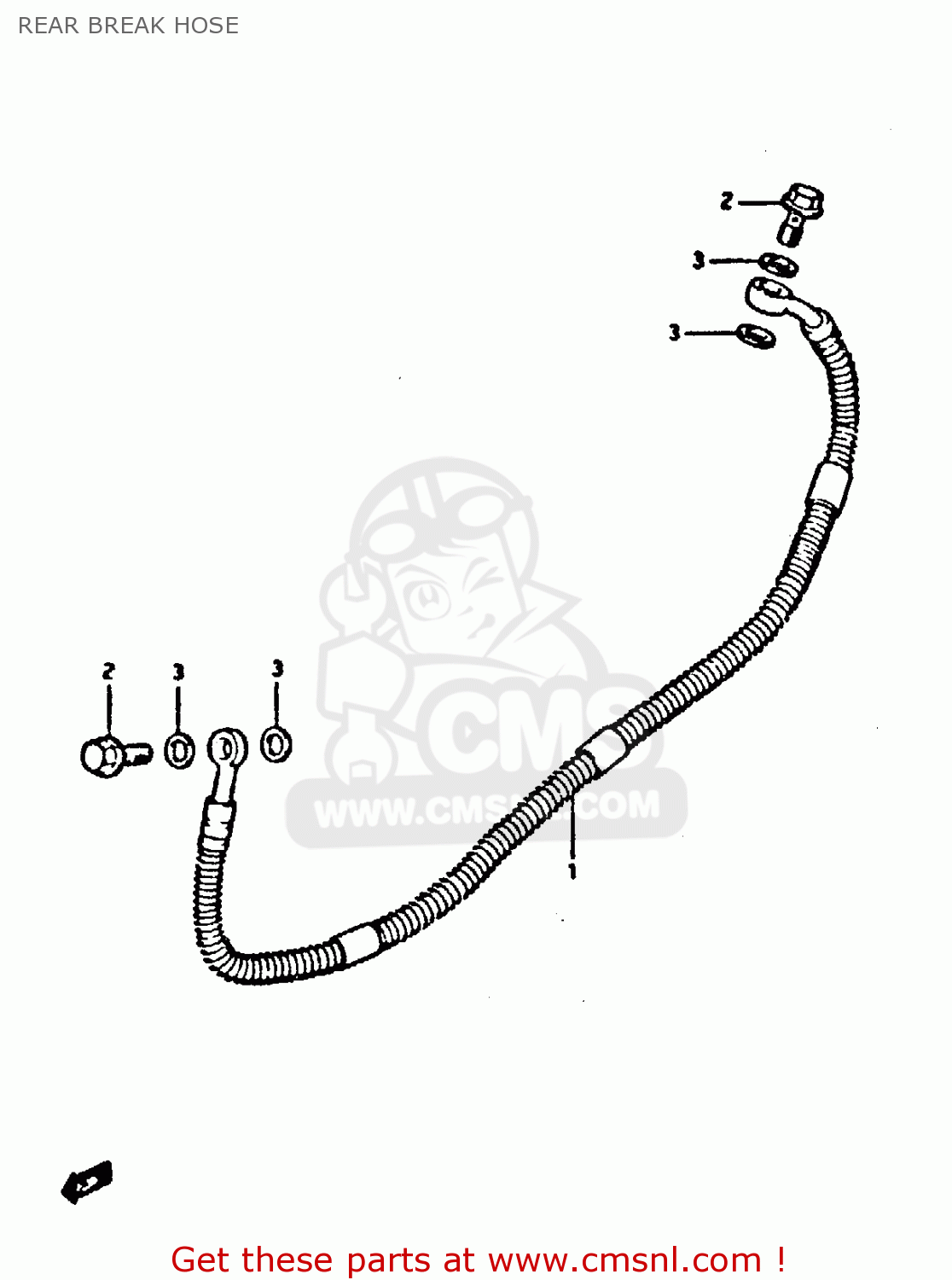 REAR BREAK HOSE XN85 1983 (D) (1 2 4 6 15 16 17 18 21 22 24 25 26 27 30 34 39 48