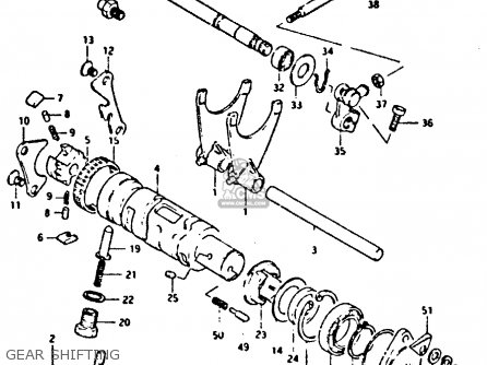 GEAR SHIFTING - XN85 1983 (D) (1 2 4 6 15 16 17 18 21 22 24 25 26 27 30 34 39 48