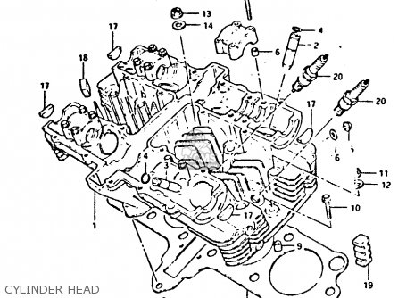 CYLINDER HEAD - XN85 1983 (D) (1 2 4 6 15 16 17 18 21 22 24 25 26 27 30 34 39 48