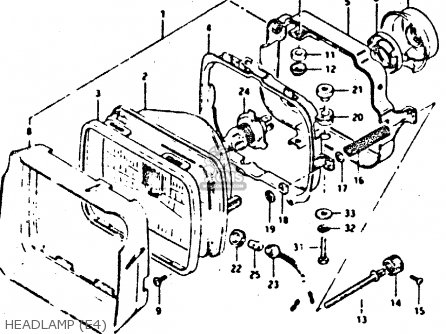 HEADLAMP (E4) - XN85 1983 (D) (1 2 4 6 15 16 17 18 21 22 24 25 26 27 30 34 39 48