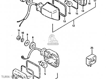 TURN SIGNAL LAMP - XN85 1983 (D) (1 2 4 6 15 16 17 18 21 22 24 25 26 27 30 34 39 48