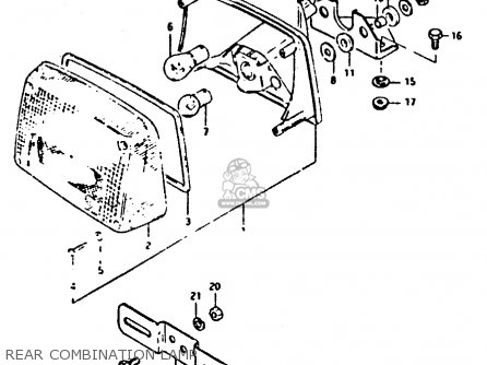 REAR COMBINATION LAMP - XN85 1983 (D) (1 2 4 6 15 16 17 18 21 22 24 25 26 27 30 34 39 48