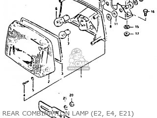 REAR COMBINATION LAMP (E2, E4, E21) - XN85 1983 (D) (1 2 4 6 15 16 17 18 21 22 24 25 26 27 30 34 39 48