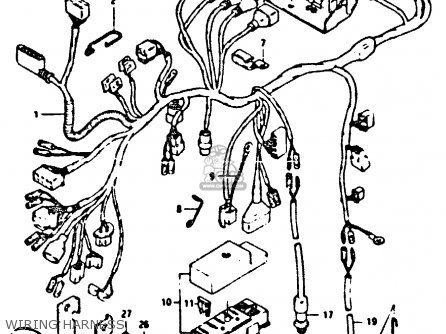 WIRING HARNESS - XN85 1983 (D) (1 2 4 6 15 16 17 18 21 22 24 25 26 27 30 34 39 48
