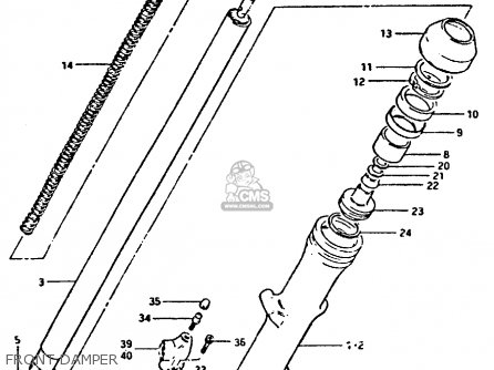 FRONT DAMPER - XN85 1983 (D) (1 2 4 6 15 16 17 18 21 22 24 25 26 27 30 34 39 48