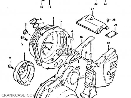 CRANKCASE COVER - XN85 1983 (D) (1 2 4 6 15 16 17 18 21 22 24 25 26 27 30 34 39 48
