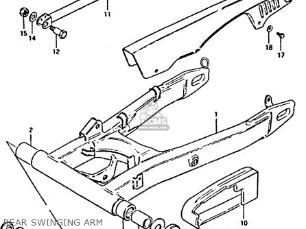 REAR SWINGING ARM - XN85 1983 (D) (1 2 4 6 15 16 17 18 21 22 24 25 26 27 30 34 39 48
