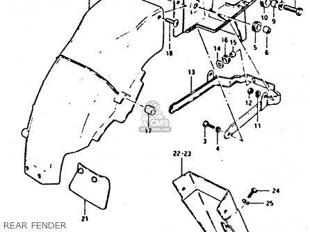 REAR FENDER - XN85 1983 (D) (1 2 4 6 15 16 17 18 21 22 24 25 26 27 30 34 39 48
