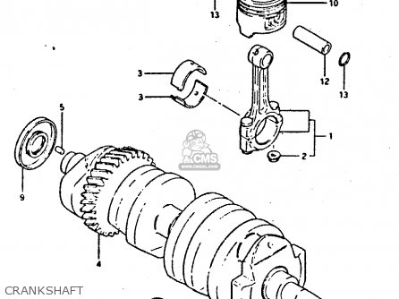 CRANKSHAFT - XN85 1983 (D) (1 2 4 6 15 16 17 18 21 22 24 25 26 27 30 34 39 48