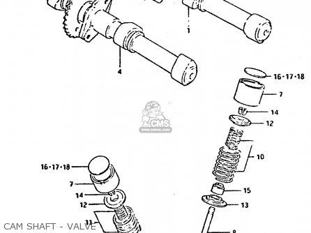 CAM SHAFT - VALVE - XN85 1983 (D) (1 2 4 6 15 16 17 18 21 22 24 25 26 27 30 34 39 48