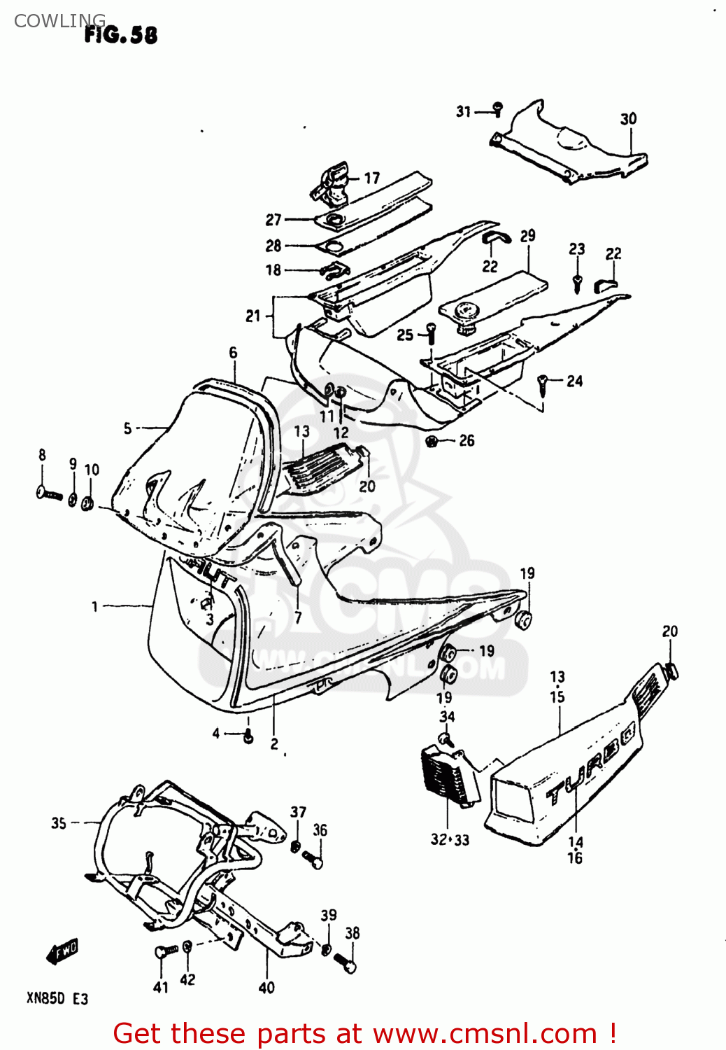 COWLING XN85D 1983 (D) USA (E03)