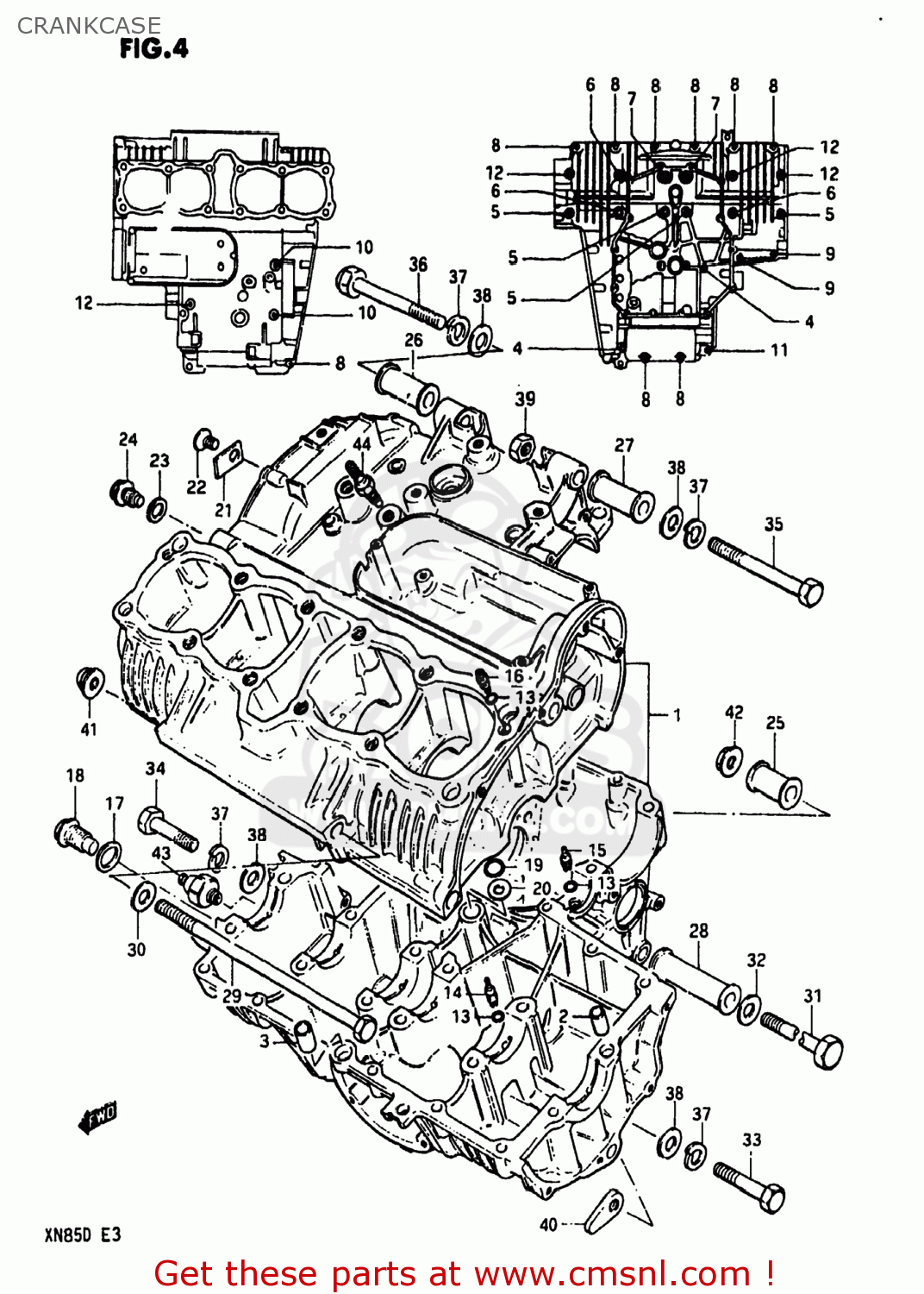 CRANKCASE XN85D 1983 (D) USA (E03)