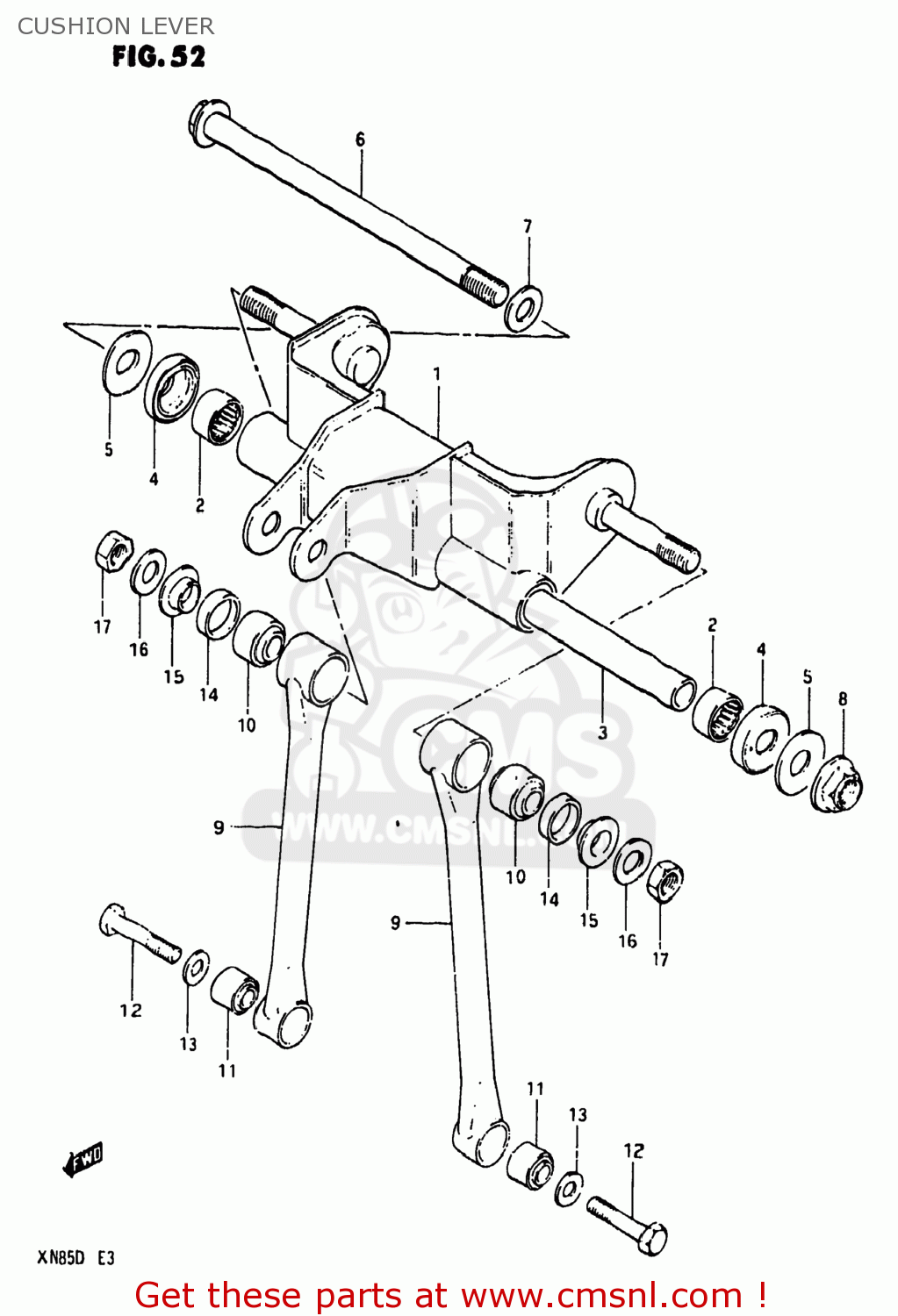CUSHION LEVER XN85D 1983 (D) USA (E03)
