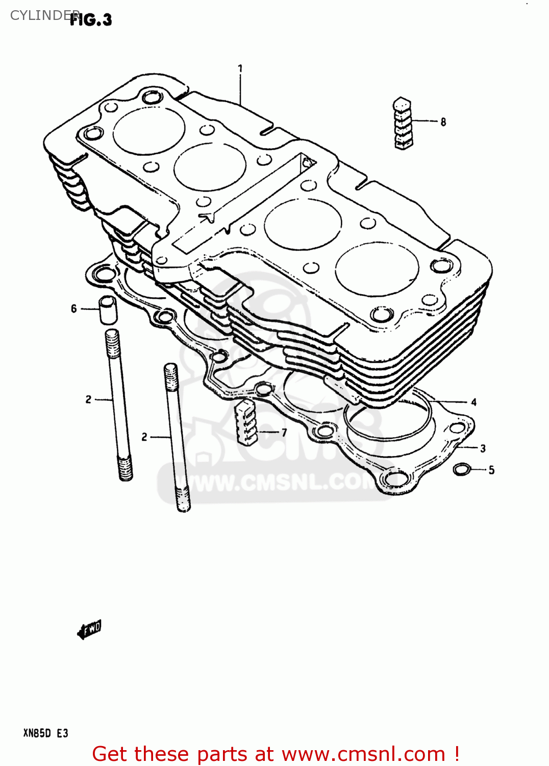 CYLINDER XN85D 1983 (D) USA (E03)