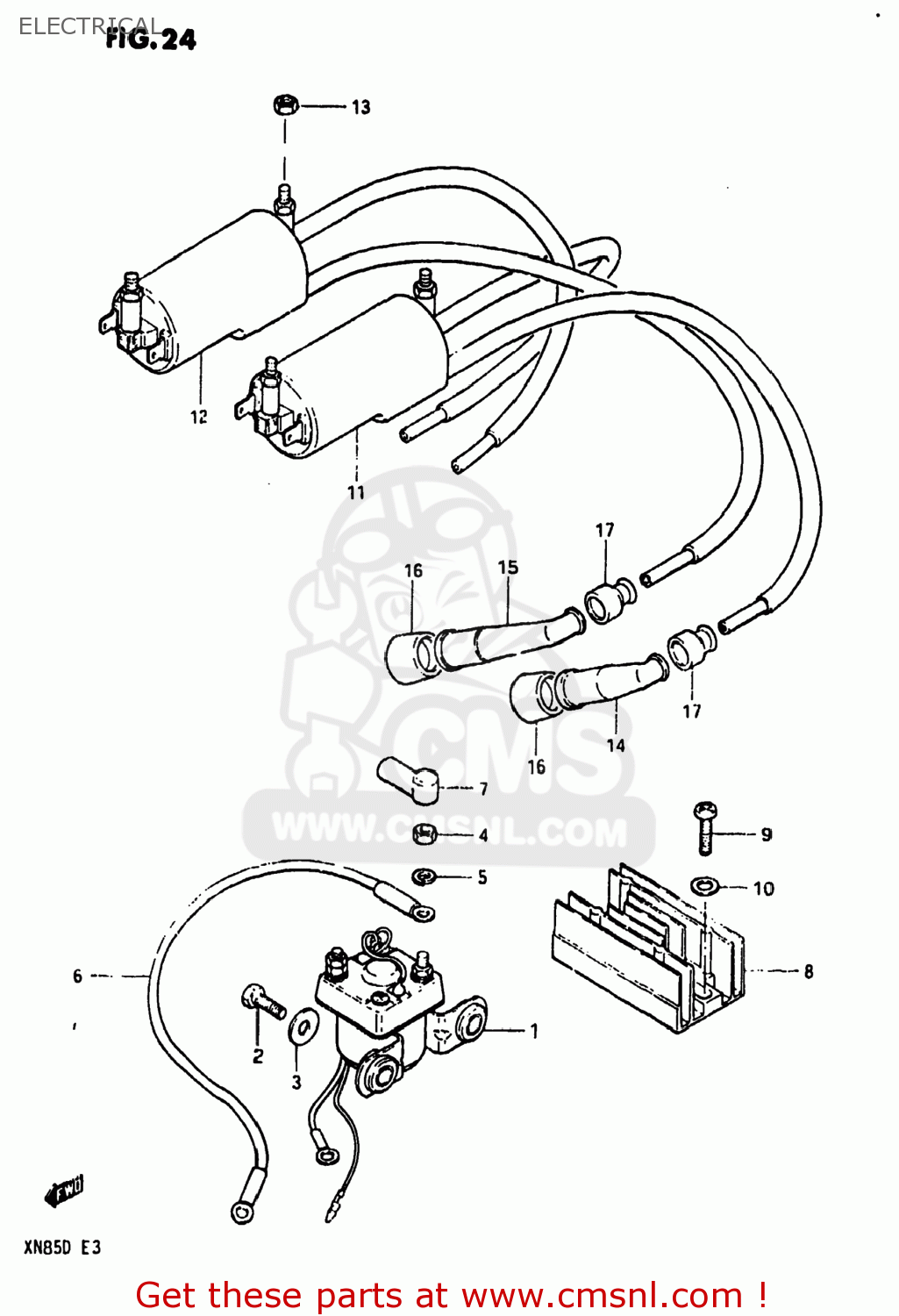 ELECTRICAL XN85D 1983 (D) USA (E03)