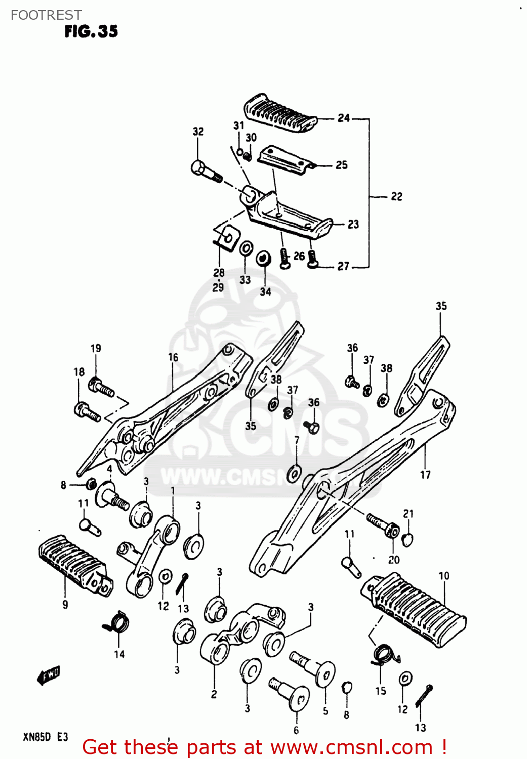 FOOTREST XN85D 1983 (D) USA (E03)