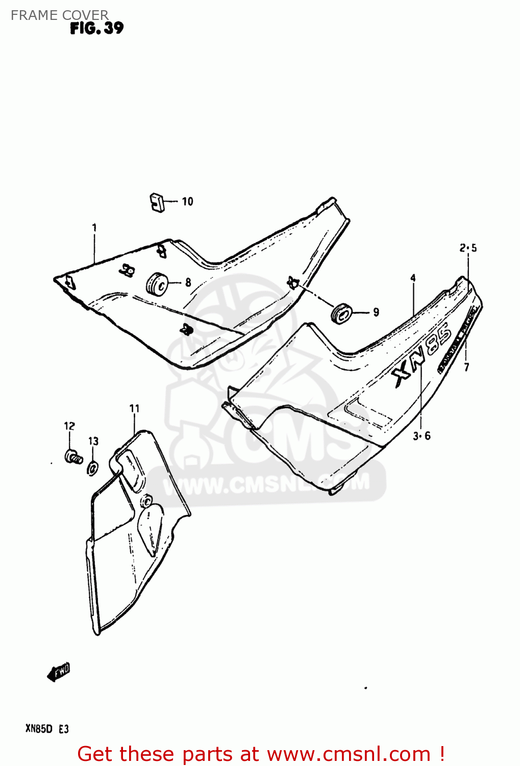 FRAME COVER XN85D 1983 (D) USA (E03)