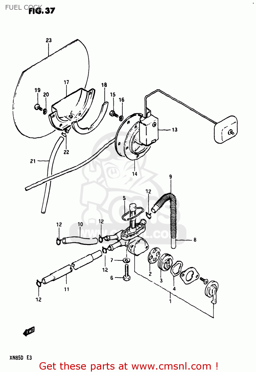 FUEL COCK XN85D 1983 (D) USA (E03)