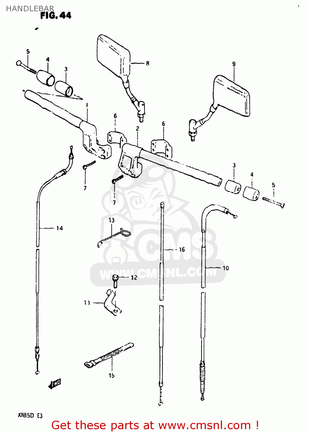 HANDLEBAR XN85D 1983 (D) USA (E03)
