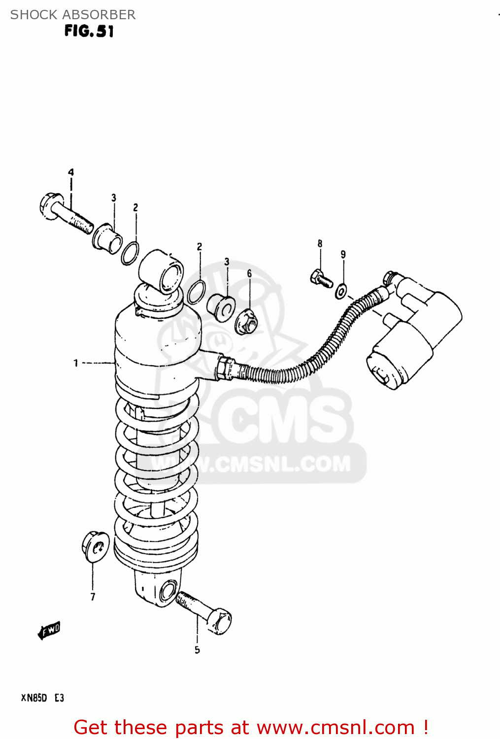 SHOCK ABSORBER XN85D 1983 (D) USA (E03)