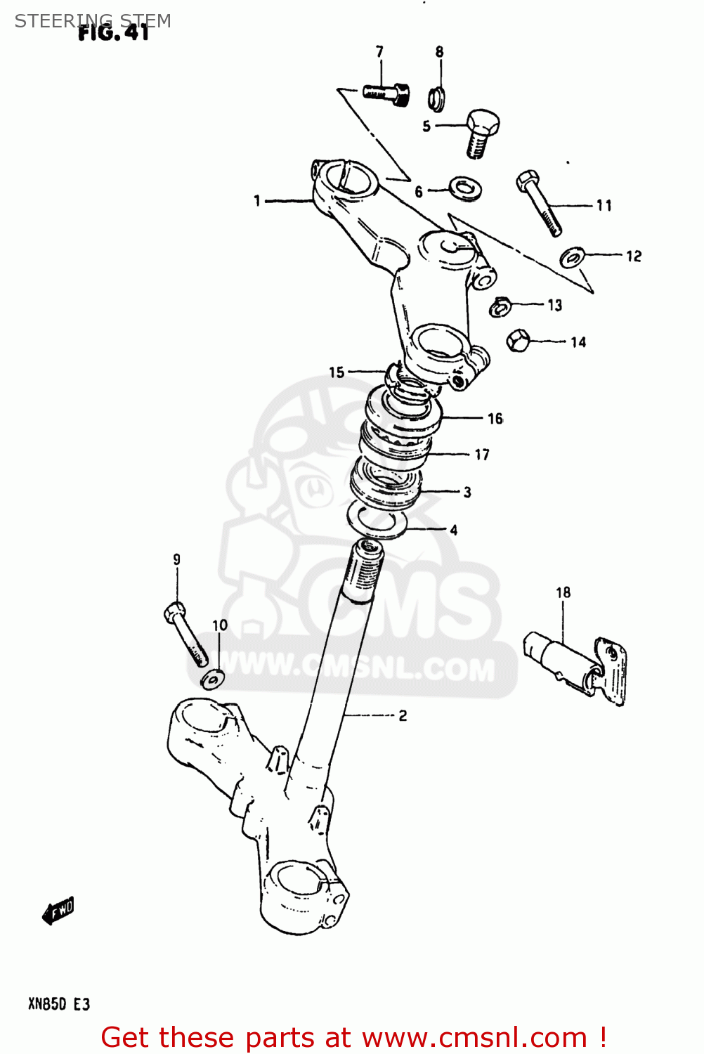 STEERING STEM XN85D 1983 (D) USA (E03)
