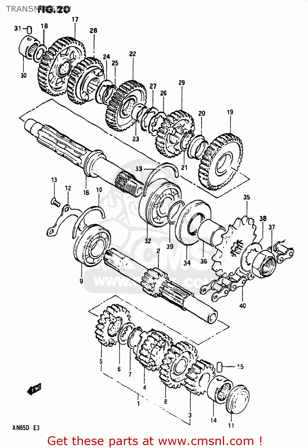 TRANSMISSION XN85D 1983 (D) USA (E03)