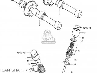 CAM SHAFT - VALVE - XN85D 1983 (D) USA (E03)