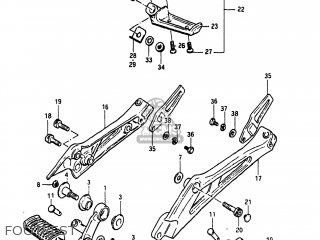 FOOTREST - XN85D 1983 (D) USA (E03)