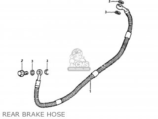 REAR BRAKE HOSE - XN85D 1983 (D) USA (E03)