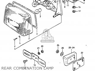 REAR COMBINATION LAMP - XN85D 1983 (D) USA (E03)