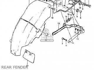 REAR FENDER - XN85D 1983 (D) USA (E03)