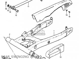 REAR SWINGING ARM - XN85D 1983 (D) USA (E03)