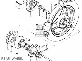 REAR WHEEL - XN85D 1983 (D) USA (E03)