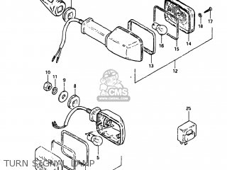TURN SIGNAL LAMP - XN85D 1983 (D) USA (E03)